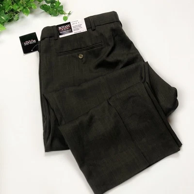 Pantalones de vestir cortos Botany 500 marrón frente plano para hombre 50 nuevos con etiquetas Foto 1 de 4