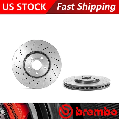 布雷博适用于 2003 - 2006 梅赛德斯 - 奔驰 S500 前涂层制动转子 — 第 1/4 张图片