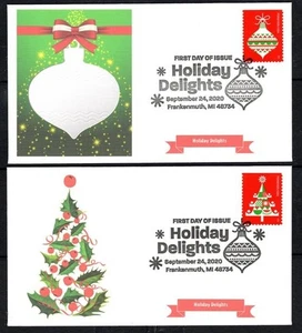 US Sc #5526-29,  Xmas, Holiday Delights 4 Fleetwood FD Cancels Frankenmuth, MI - Picture 1 of 3