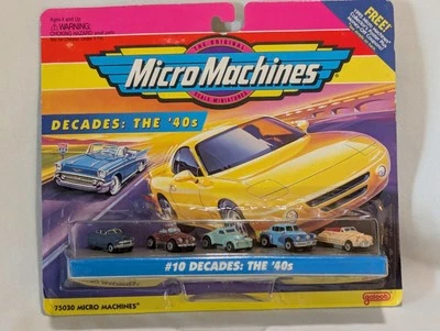 NIP Micro Machines #10 decades the '40s Mercury Coupe Willys Torpedo convertible - Image 1 of 4