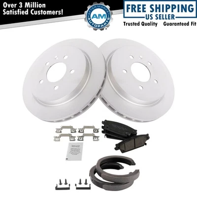 Rear Ceramic Brake Pad & Rotor Kit Fits 2005-2008 Cadillac STS - Image 1 of 4