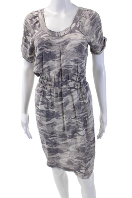 Vestido CO OP Barneys New York Mujer Estampado Cuello Redondo Cintura Elástica Púrpura Talla S Foto 1 de 4