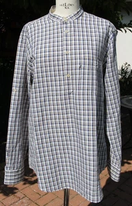 Walbusch- Herrenhemd, KW 41/42 cm, weiß/blau/gelb kariert – NEUWERTIG! - Bild 1 von 4