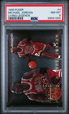 Fleer Michael Jordan Living Legends #4 Bulls 1993-94 PSA 8 Foto 1 de 2