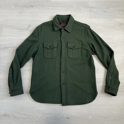 Schott NYC CPO Wool Blend Shirt Green Military Jacket Armed Forces Civ/Mil 1913 - Image 1 of 4
