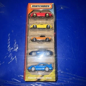 MATCHBOX 2025 - PORSCHE HEROES 5 PACK 911 Carrera Cabriolet Targa GT3 RS 914 918 - Picture 1 of 9
