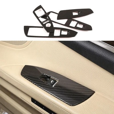 For BMW 7 Series 2009-2015 ABS Carbon Fiber Car Door Handles Cover Trim Decor - Image 1 of 4