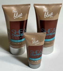 NEU Set 3 Bath Body Works True Blue Spa Shea Kaschmir & Seide Handcreme RAR - Bild 1 von 5