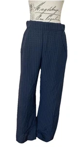 ZERO & MARIA CORNEJO Eko Duo Pinstriped Pants Womens 4 Black Cream Cropped High - Picture 1 of 6