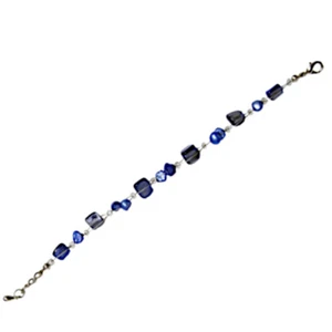 Damen Armband mit Perlen und Perlmutt- Mode Armreif, blaugrau - Bild 1 von 1