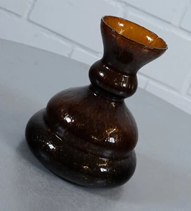 Design Glas Vase Blumenvase Tischvase mundgeblasen mit Lufteinschlüssen Vintage - Bild 1 von 5