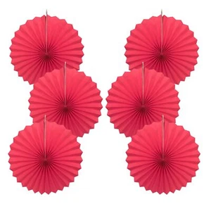 Red Birthday DecorationsDIY Red Paper Fans Hanging Decoration Party Supplies ... - Picture 1 of 7