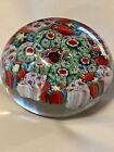 murano glass millefiori paperweight vintage, collector, rare, exquisite colors 