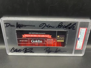 King of Collectibles Cast-Signed x4 w/ Ken Goldin Employee Premiere Ticket PSA 9 - Picture 1 of 5