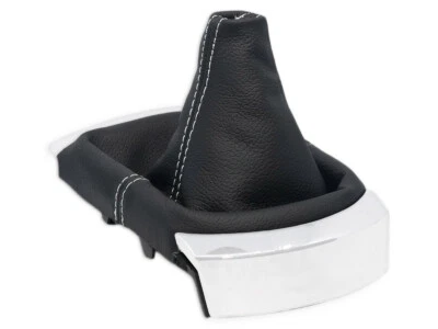 适用于 SEAT IBIZA 6L 2002 - 2008 GEAR SHIFT BOOT GAITER 正品皮革缝线白色 — 第 1/4 张图片