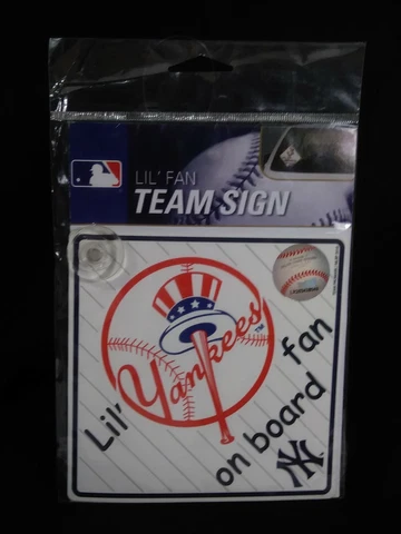 New York Yankees Lil' Yankees Fan on Board Sign Car MLB-NEW Cover