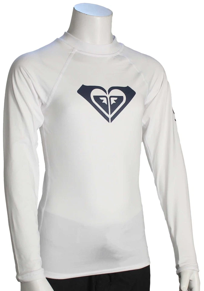 Protector contra erupciones Roxy LS de todo corazón para niñas - blanco brillante - nuevo Foto 1 de 1