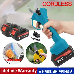 Pruning Shears Cordless Electric Secateurs Garden Branch Pruner + 2 Battery UK - Picture 1 of 13
