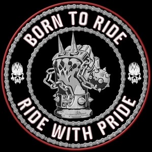 Born to Ride Ride with Pride Fist XL ecusson brodé patche Thermocollant patch - Picture 1 of 1