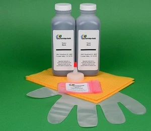 Dell 1700 1700n 1710 1710n MICR 2-Toner Refill Kit with Chips. 360gr. 12K Pages - Picture 1 of 1