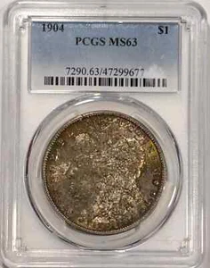 1904 P Morgan Silver Dollar PCGS MS-63 - Picture 1 of 2
