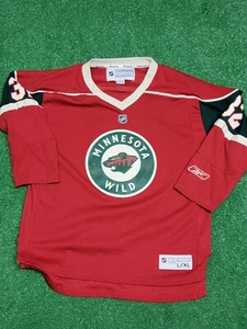 Youth L/XL Reebok NHL Minnesota Wild Backstrom #32 Hockey Jersey - Picture 1 of 3