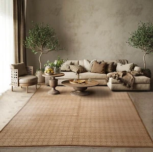 Michaelian & Kohlberg Hand Knotted 100% Wool Tibetan Area Rug Beige 6' x 8'9" - Picture 1 of 8