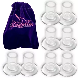 4 Pair Clear High Heel Protectors Stopper Stiletto Shoes Heels Cover - Picture 1 of 6