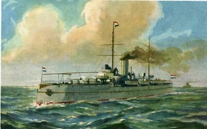 GERMANY (G87) postcard  ship  DE RUYTER  not travelled - Picture 1 of 2