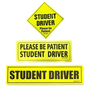 Set of 3 Student Driver Magnet for Car - Reflective Student Driver Sign for C... - Picture 1 of 6