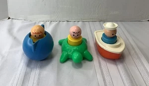 Vintage 1974 Fisher Price Jumbo Chunky Little People 3"Boat Turtle Tea Pot - Picture 1 of 11