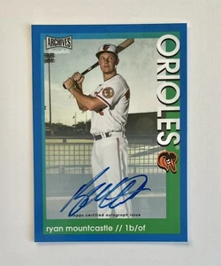 2022 Topps Archives Snapshots Ryan Mountcastle Blue Border SP Auto /50 Orioles - Picture 1 of 2