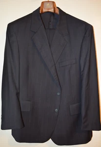 John Weitz Signature Collection Pure Wool Navy Shadow Stripe Suit 44S 42W Defekt - Bild 1 von 24
