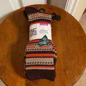 4 Pack Muk Luks Womens Boot Socks in Spice Size OSFM Fits Shoe Size 6-11 New