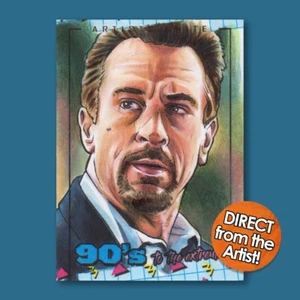 Robert DeNiro 1/1 Original Art 2.5” x 3.5" HEAT Sketch Card Dave Gaskin - Picture 1 of 3