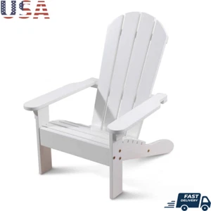 Wooden Adirondack Outdoor Chair Kids Patio Furniture Comfortable Seating New - Picture 1 of 5