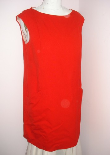 Abito Kate Spade rosso lana senza maniche Sallie Shift 12 KATE SPADE NEW YORK oro