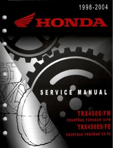 98-04 -Honda Trx450/FM 450ES/FE Foreman Service-Shop-Repair Manual COMB BOUND - Picture 1 of 5