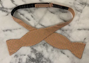 Jos A Bank Executive Collection 100% Silk Light Orange Polka Dot Self Bow Tie - Picture 1 of 5