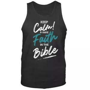 Keep Calm Christian Religious God Bible Church Jesus Christ Tank Top - Bild 1 von 8