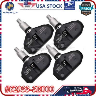 Sensor de presión de neumáticos de 4 piezas TPMS apto para Hyundai Sonata Tuscon Tiburon 2007-2008 Foto 1 de 4