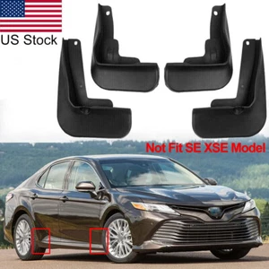 4x Front Rear Black Mud Flaps Splash Guards For Toyota Camry L LE XLE 2018-2021 - Picture 1 of 10