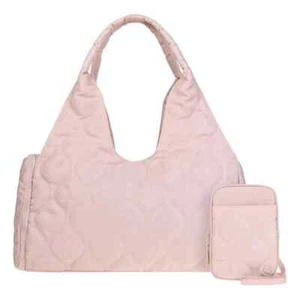 Samantha Brown To-Go Quilted Travel Hobo with Crossbody Bag-Mauve-NWT - Picture 1 of 8