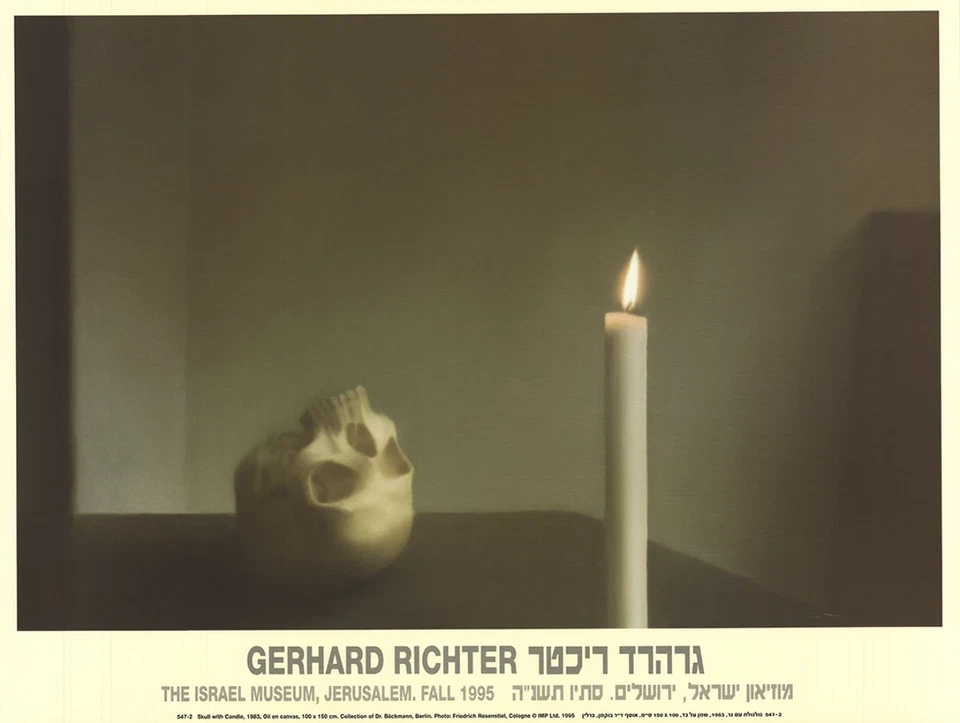 Póster GERHARD RICHTER Calavera con Vela 19" x 25.25" 1995 Marrón Contemporáneo, W Foto 1 de 1