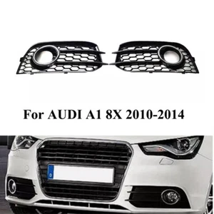 Parrilla antiniebla delantera nido de abeja negra cromada derecha e izquierda para AUDI A1 8X 2010-2014 - Imagen 1 de 9