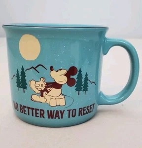Disney Parks Mickey Mouse No Better Way To Reset Coffee Mug Ceramic 15 oz NEW - Picture 1 of 8
