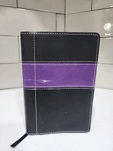 NIV Compact Thinline Bibel - Zondervan Duo-Tone schwarz/lila. Worte in Rot - Bild 1 von 5