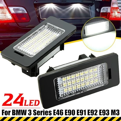 2x LED License Number Plate Lights Lamps For BMW E90 E91 E92 E93 E82 E60 E61 E39 - image 1 of 4