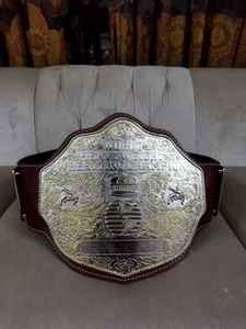 Big gold dual world heavy weight championship belt replica 6mm adult diecast - Picture 1 of 8