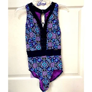 ZeroXPosur Swimsuit One Piece Keyhole Racerback Lace-Up Padded Size S - Picture 1 of 7